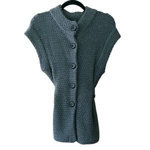 Tabitha button front wool blend cardigan sweater vest